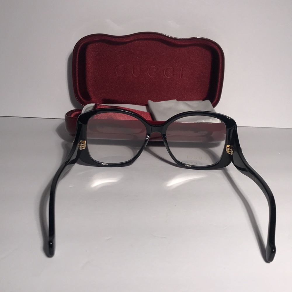 New Authentic Gucci GG1236o Black Women's Glasses - Picture 8 of 13